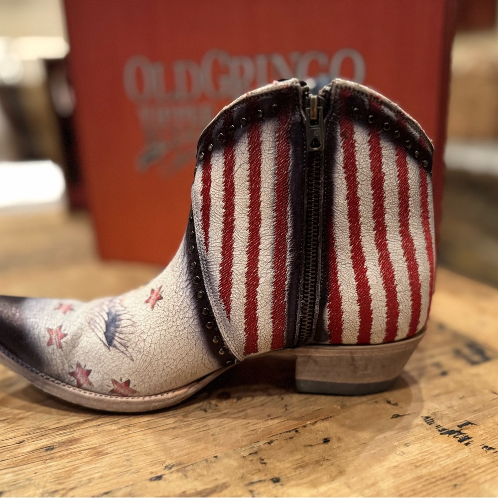 OLD GRINGO United Jorie Patriotic Eagle Ankle Boots YIPPEE KI YAY OLD GRINGO 5” - Picture 4 of 14